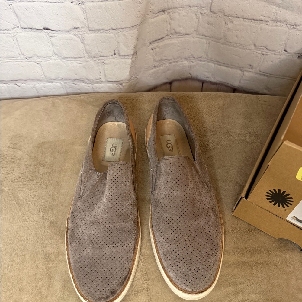 UGG Women’s Taupe Suede Loafers